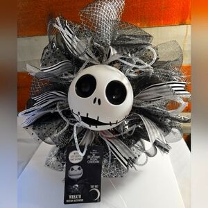 NBC Nightmare before Christmas disney nbc jack skellington led lght sound wreath